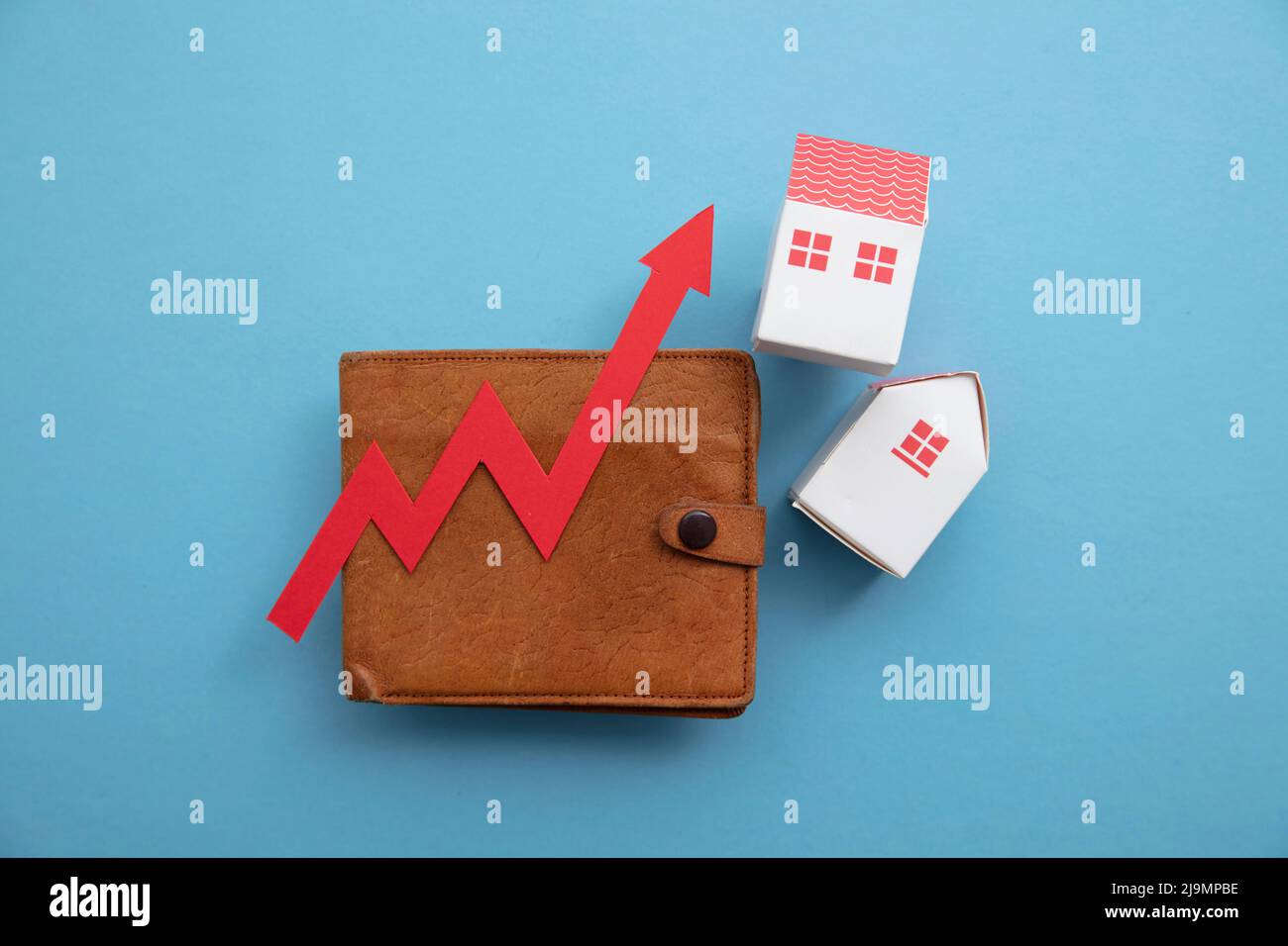 Rising cost of living. inflation financial crisis background Stock Photo