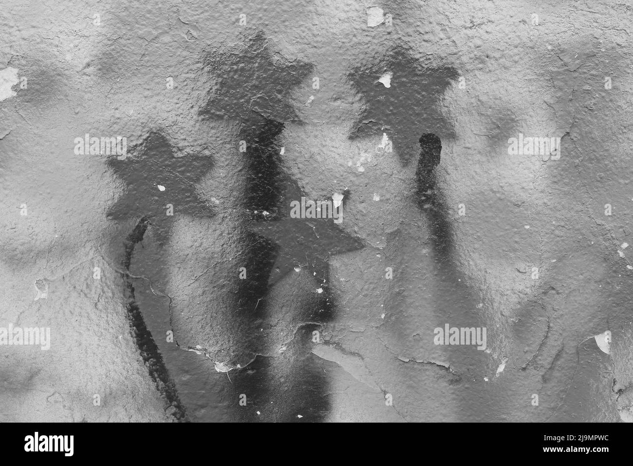 Beautiful hand painted nature art in black and white Stock Photo - Alamy