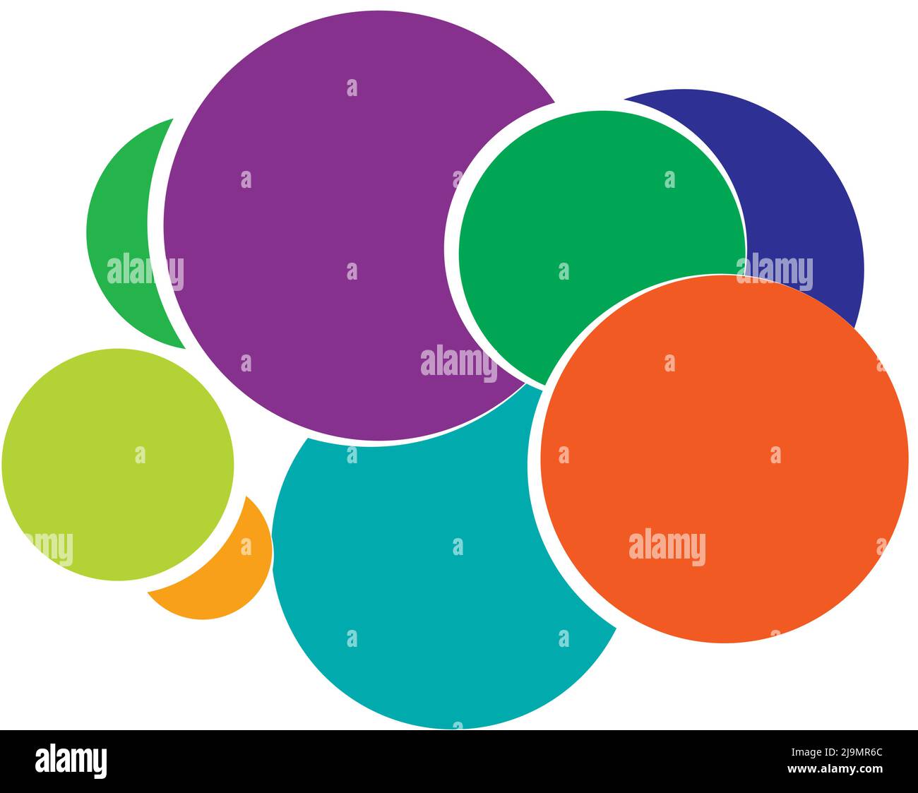 Random circles abstract geometric composition. Stock vector ...