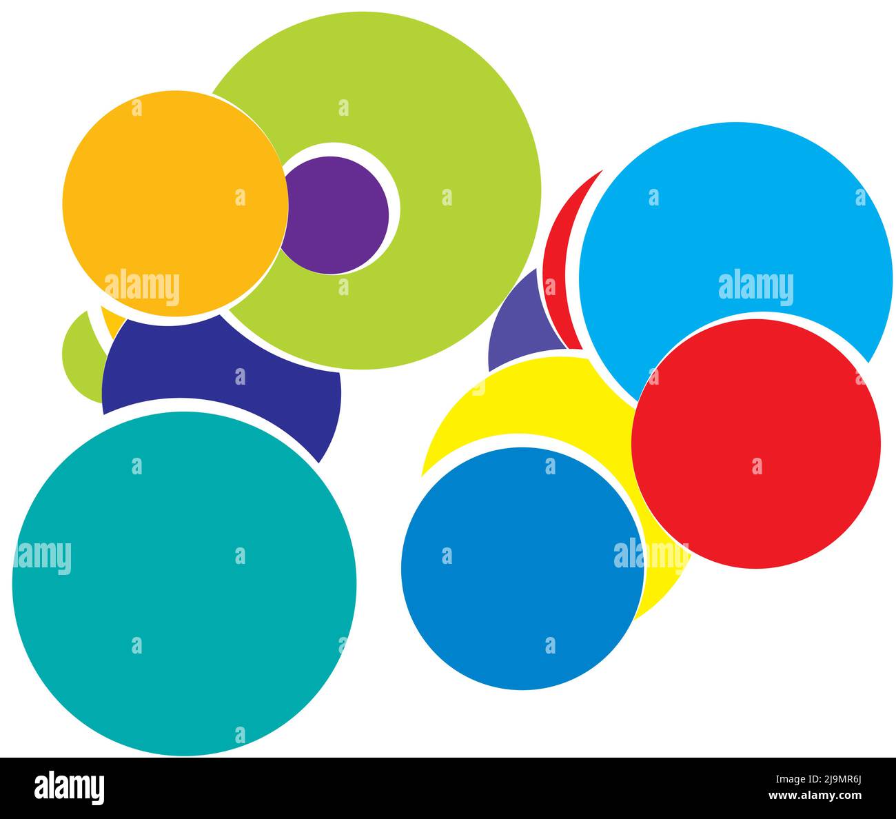 Random circles abstract geometric composition. Stock vector ...