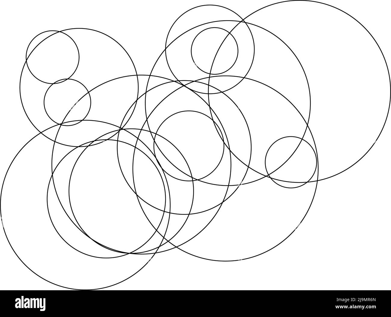 Random circles abstract geometric composition. Stock vector ...
