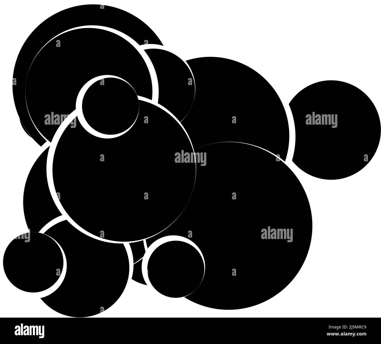 Random circles abstract geometric composition. Stock vector ...