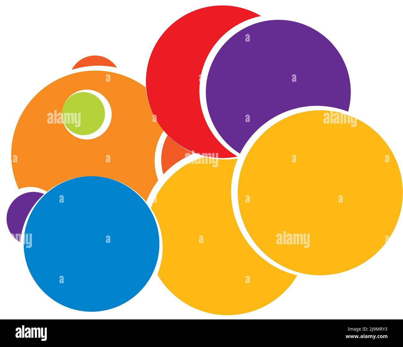 Random circles abstract geometric composition. Stock vector ...