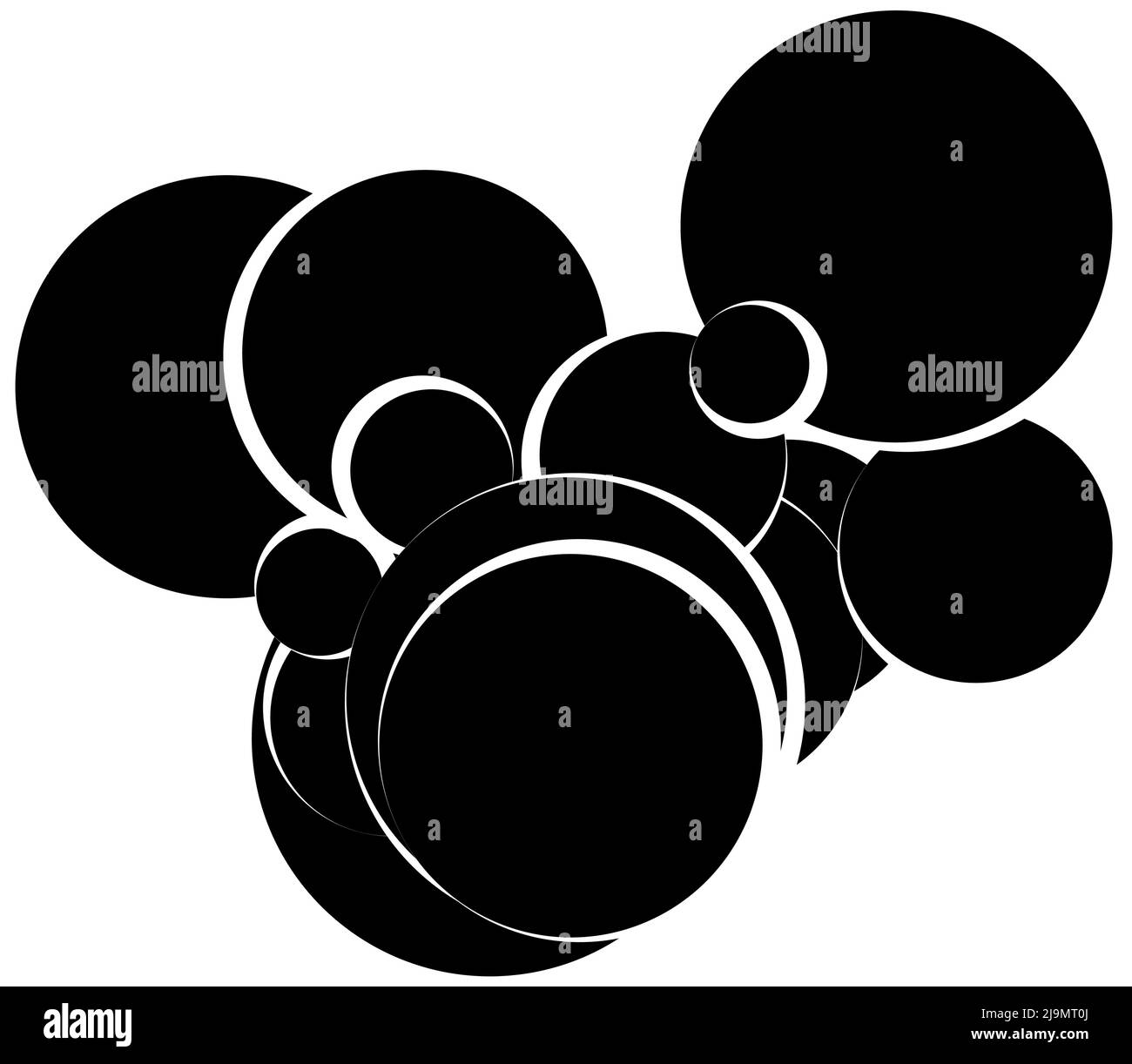 Random circles abstract geometric composition. Stock vector ...