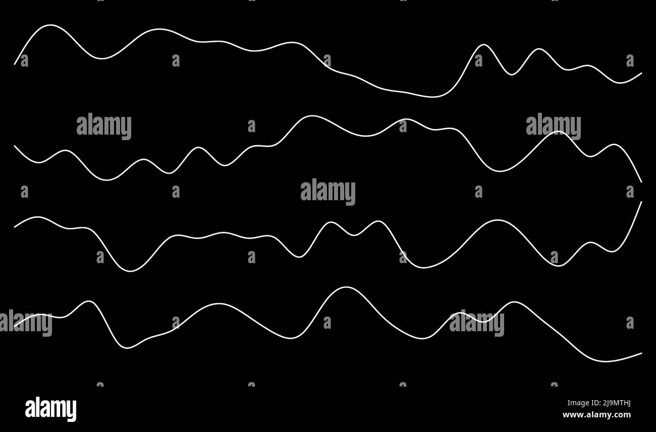 Wavy, zig-zag lines, stripes element. Stock vector illustration, clip ...
