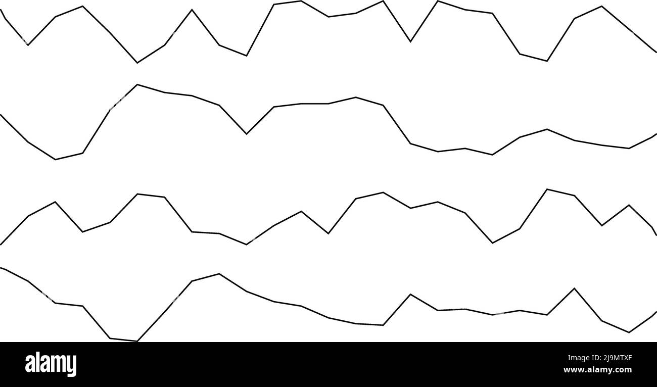Wavy, zig-zag lines, stripes element. Stock vector illustration, clip ...