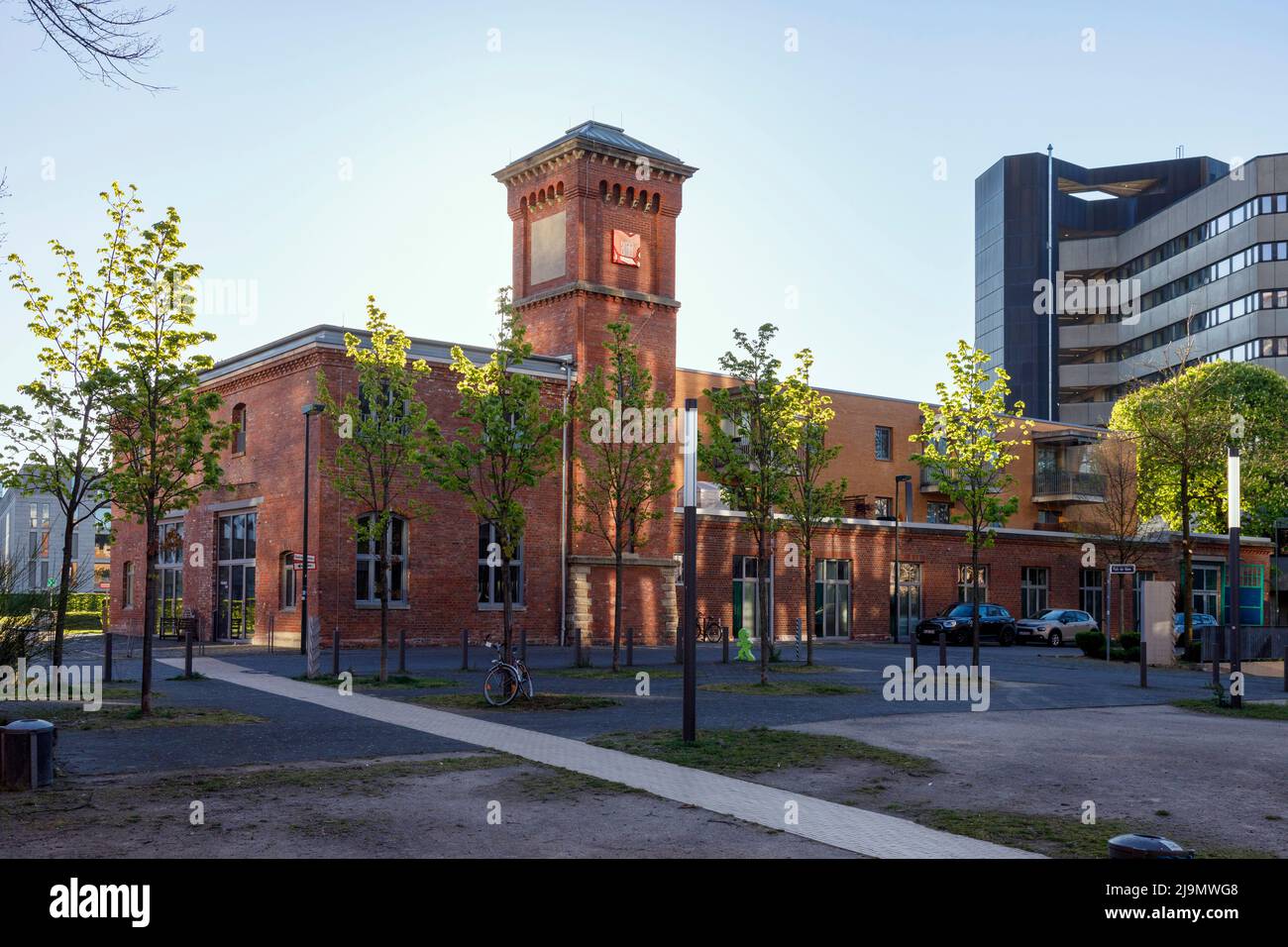 Platz der Ideen, on the site of the Ulanenkaserne, a residential and commercial district, here the AMD - Academy for Fashion and Design Stock Photo