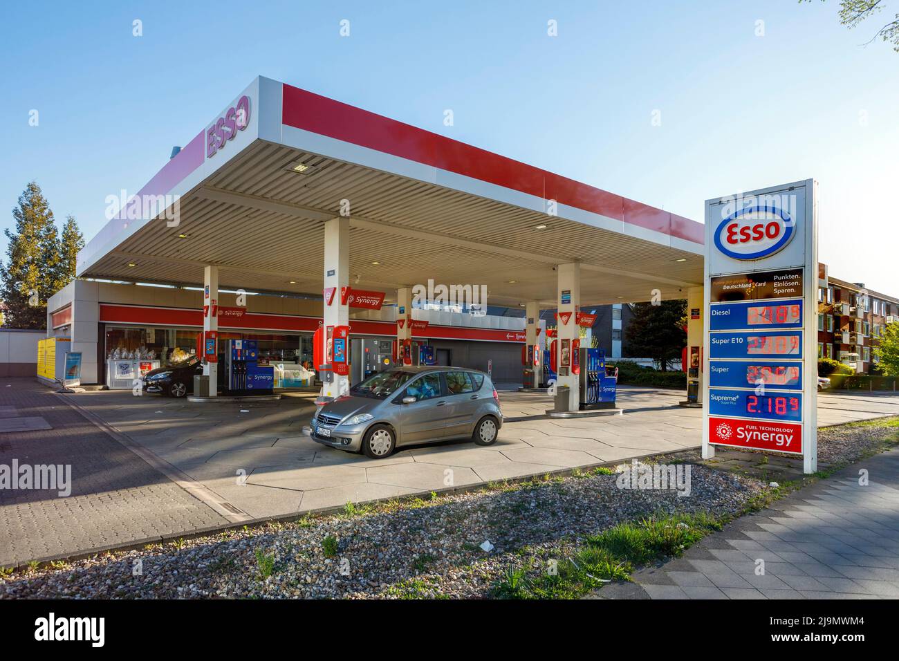 Esso gas station Stock Photo