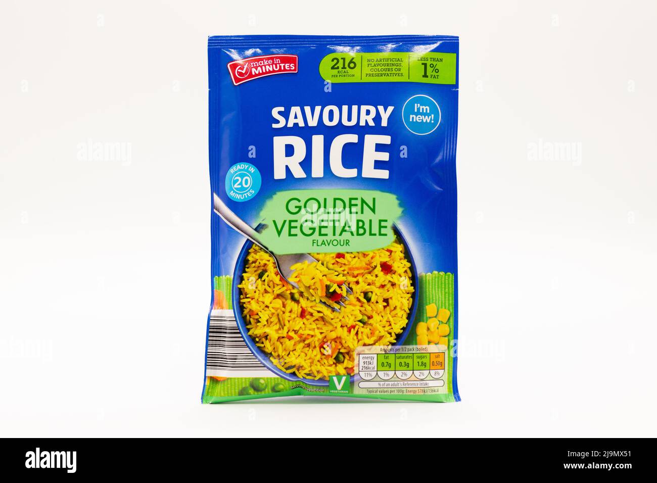 Irvine, Scotland, UK May 18, 2022 Golden Vegetable savoury rice by