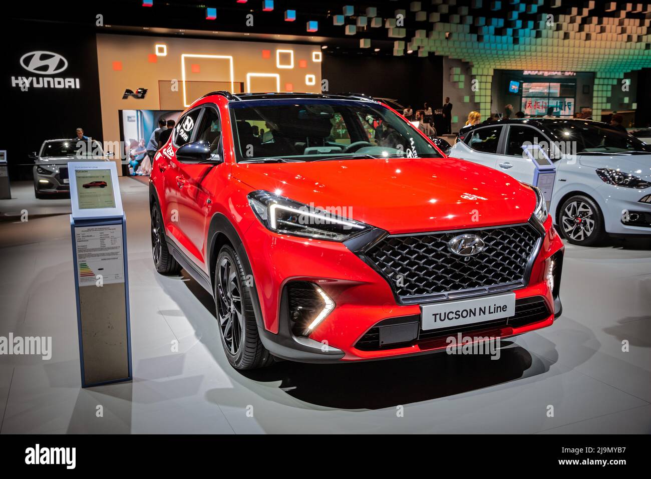 Hyundai Tucson N-Line car showcased at the Frankfurt IAA Motor Show. Germany - September 11, 2019 Stock Photo