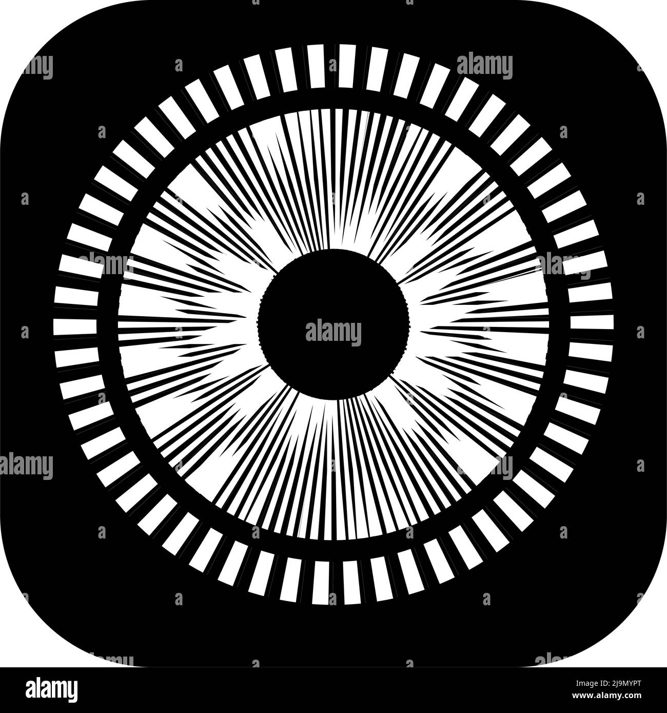 Vector Radiating Circle Geometric circle element with dashed lines. Geometric radial, radiating ...