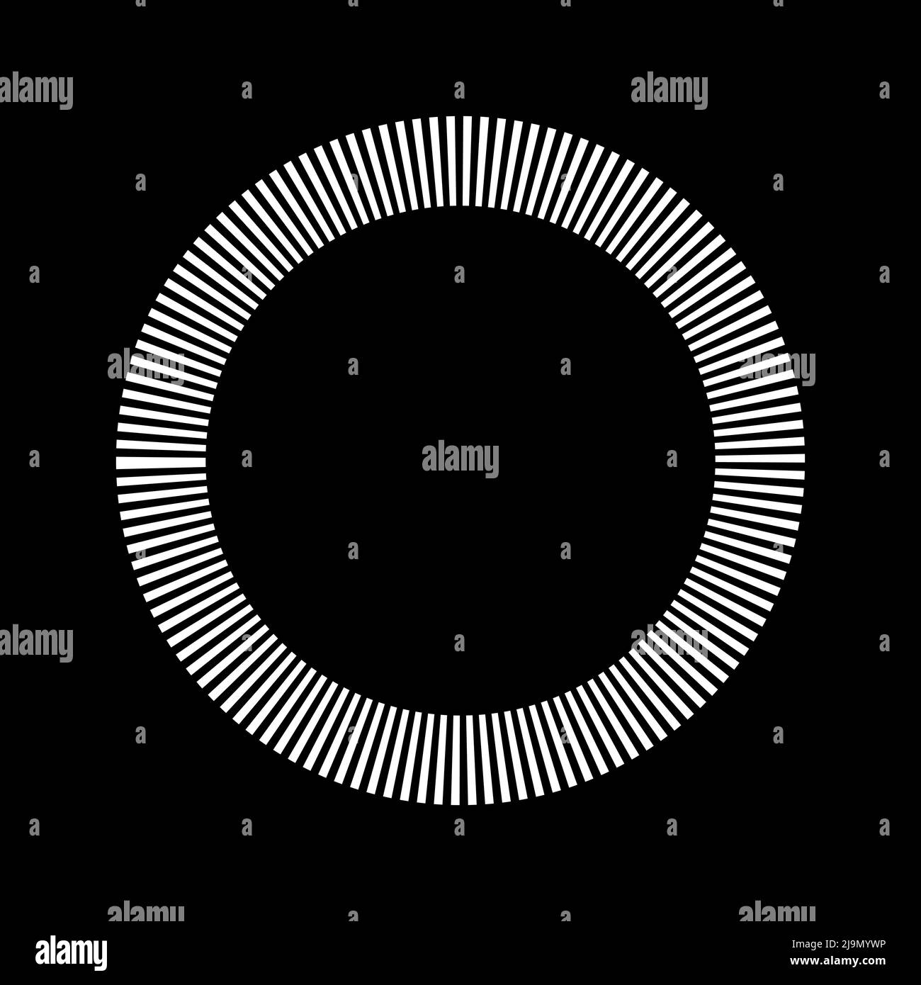 Vector Radiating Circle Geometric circle element with dashed lines. Geometric radial, radiating ...