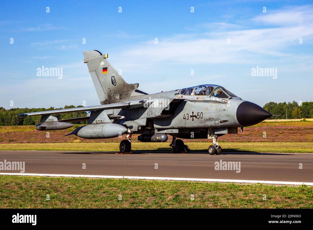 Panavia Tornado bomber jet from the German Air Force at Kleine-Brogel airbase. Belgium - September 14, 2019 Stock Photo