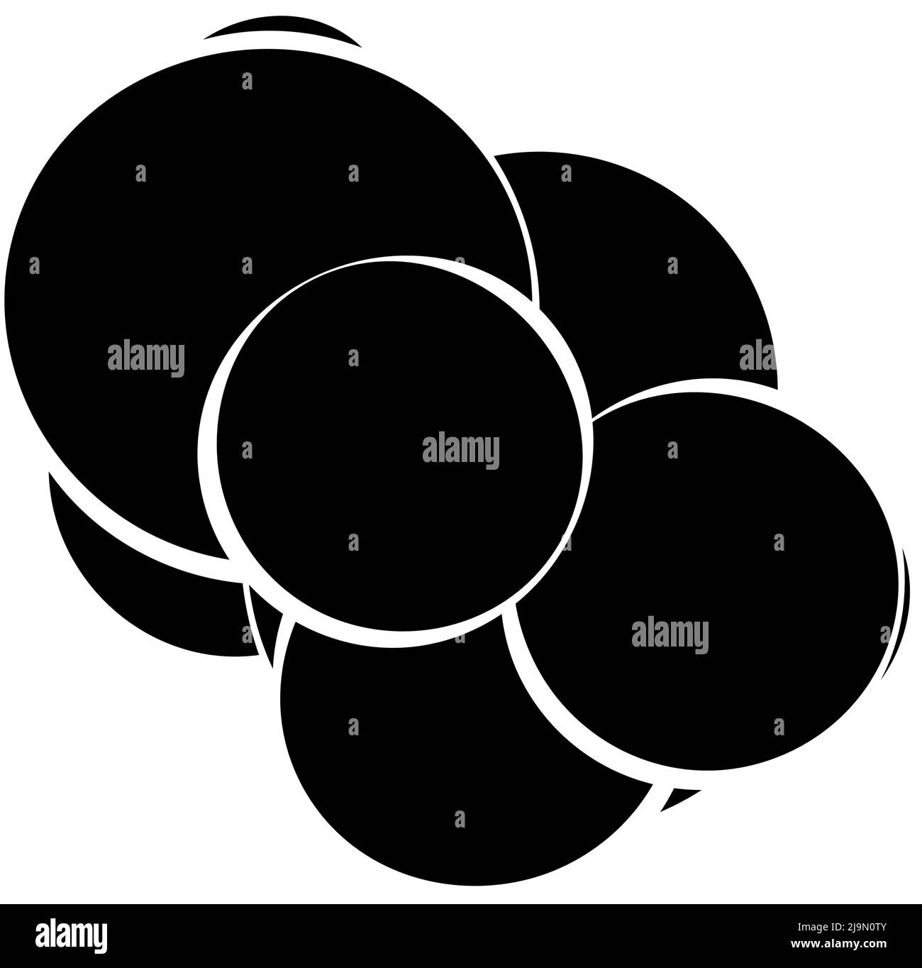 Random circles abstract geometric composition. Stock vector ...