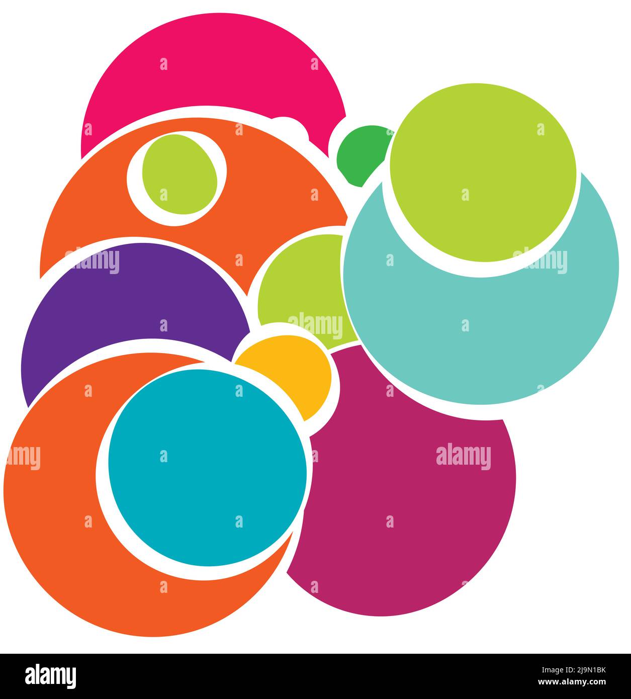 Random circles abstract geometric composition. Stock vector ...