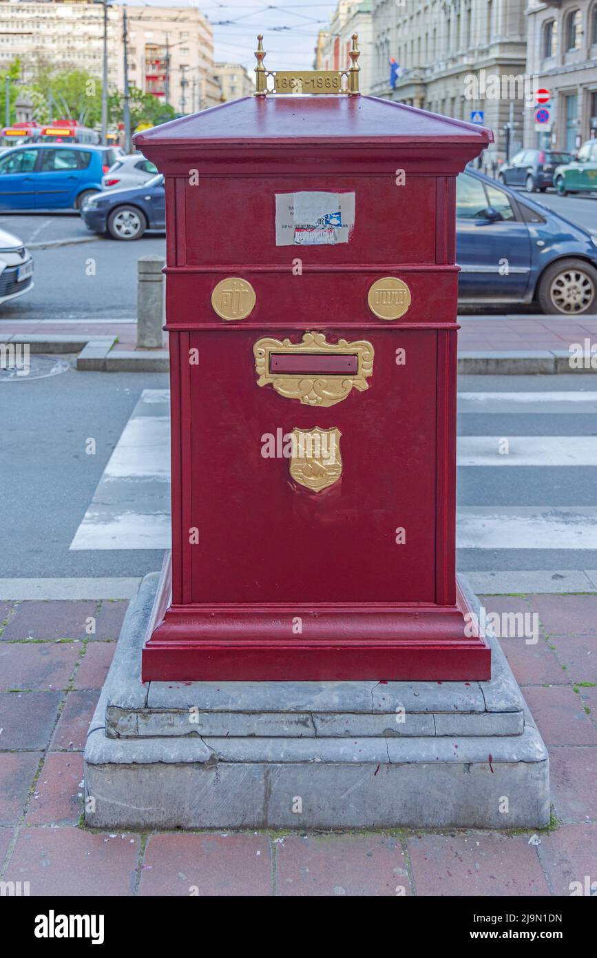Belgrade, Serbia - May 01, 2022: Historic Mailbox in Front of ...