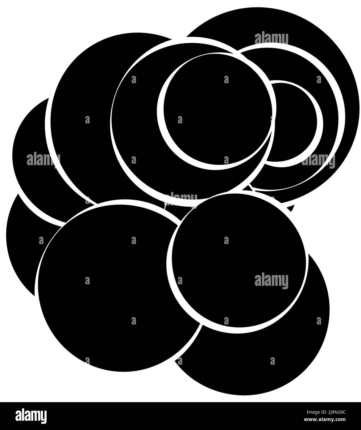 Random circles abstract geometric composition. Stock vector ...