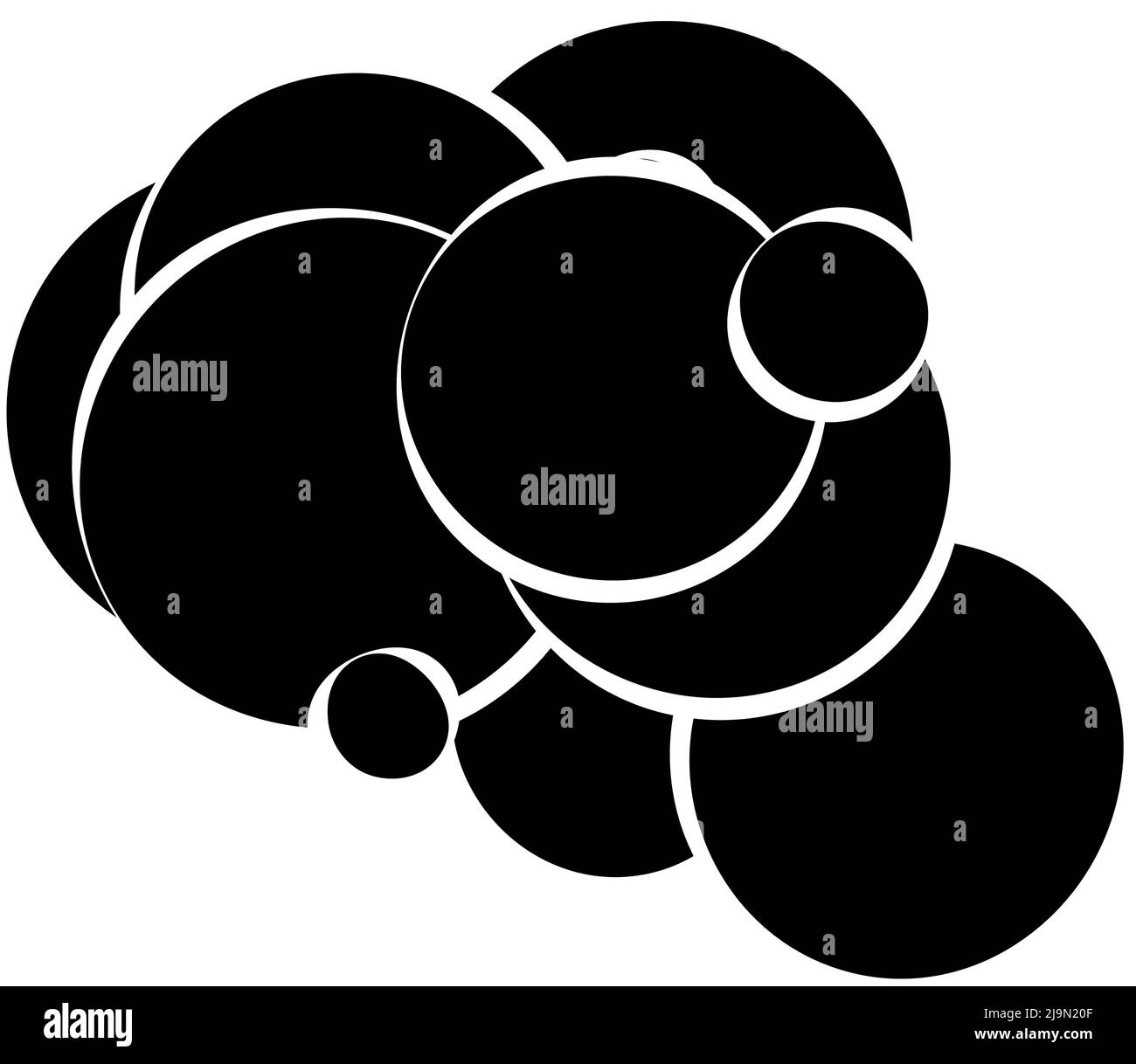 Random circles abstract geometric composition. Stock vector ...