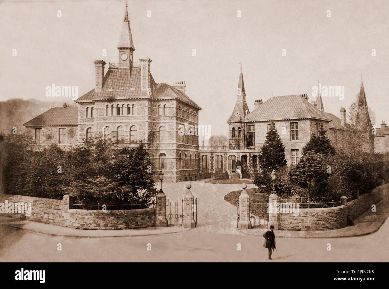 Swansea General and Eye Hospital, St Helen's Road, Swansea, Wasles, UK in about 1885 Stock Photo