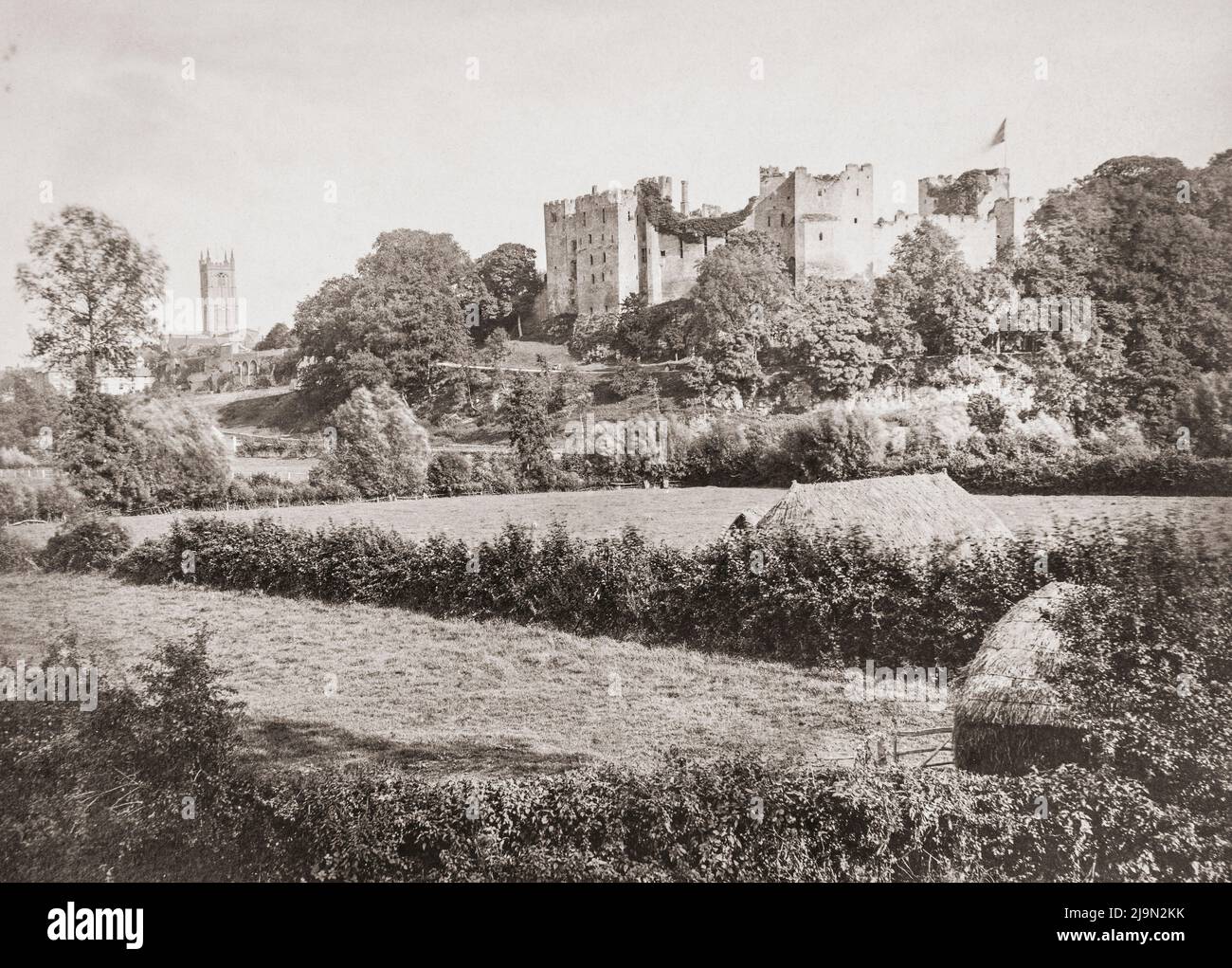 Ludlow Castle, Herefordshire, about 1885 Stock Photo