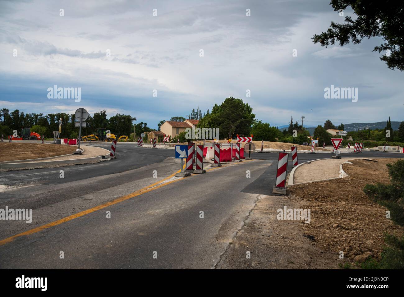 Construction of a roundabout in France Stock Photo Alamy