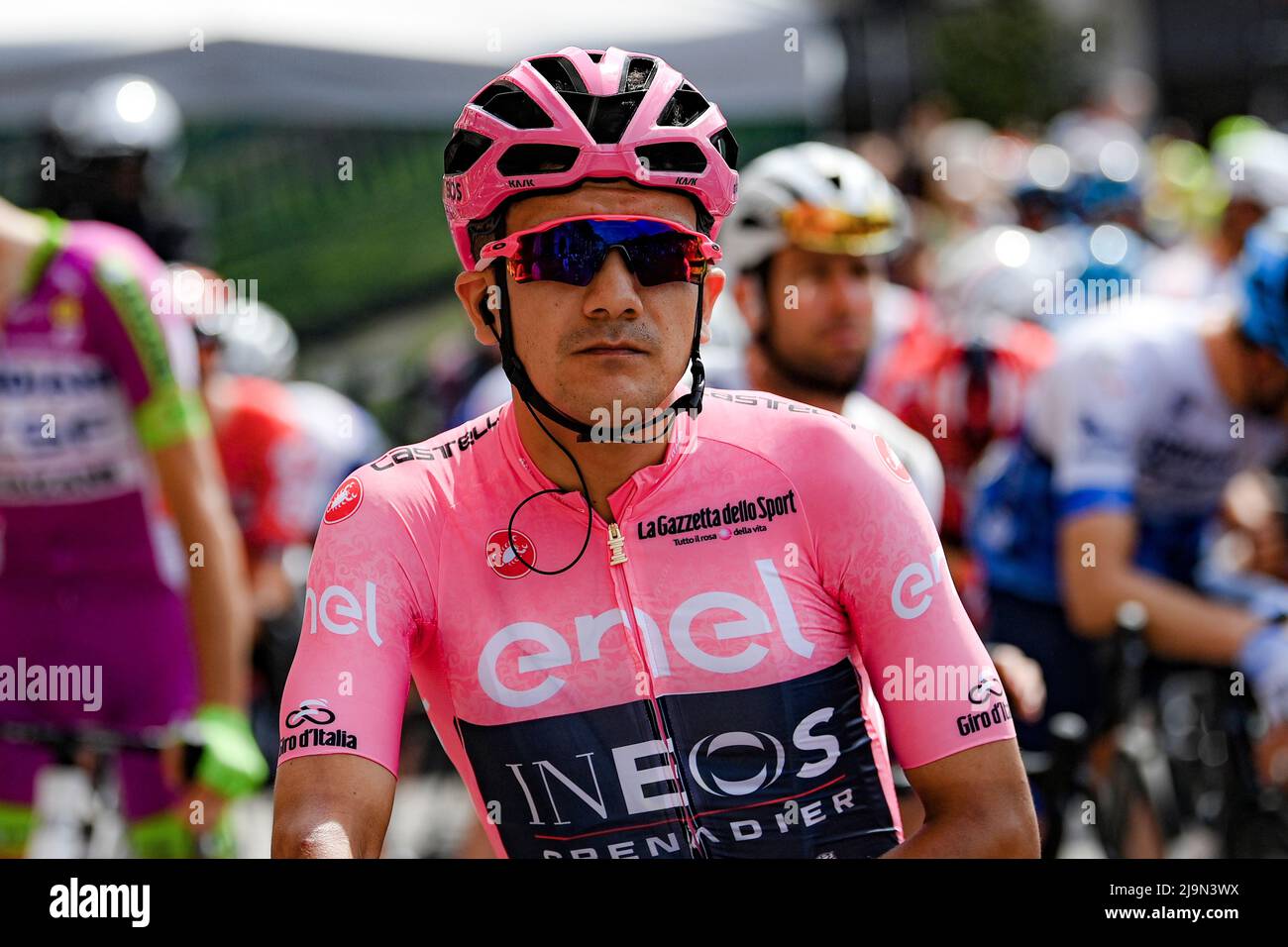 Foto Gian Mattia D'Alberto / LaPresse 24 Maggio 2022 Salò, Italia sport ciclismo  Giro d'Italia 2022 - edizione 105 - tappa 16 - Salò - Aprica (Sforzato Wine  Stage) Nella foto: Richard