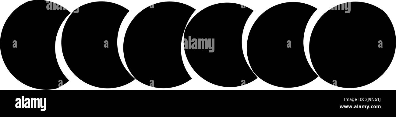 Rotating Rings Overlapping Intersecting, overlapping circles, rings. Stock vector illustration ...