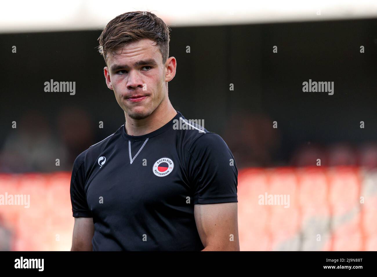ROTTERDAM, NETHERLANDS - MAY 24: Thijs Dallinga of Excelsior Rotterdam prior to the Dutch Keukenkampioendivisie Playoffs Final - First Leg match between Excelsior Rotterdam and ADO Den Haag at Van Donge & De Roo Stadion on May 24, 2022 in Rotterdam, Netherlands (Photo by Herman Dingler/Orange Pictures) Credit: Orange Pics BV/Alamy Live News Stock Photo