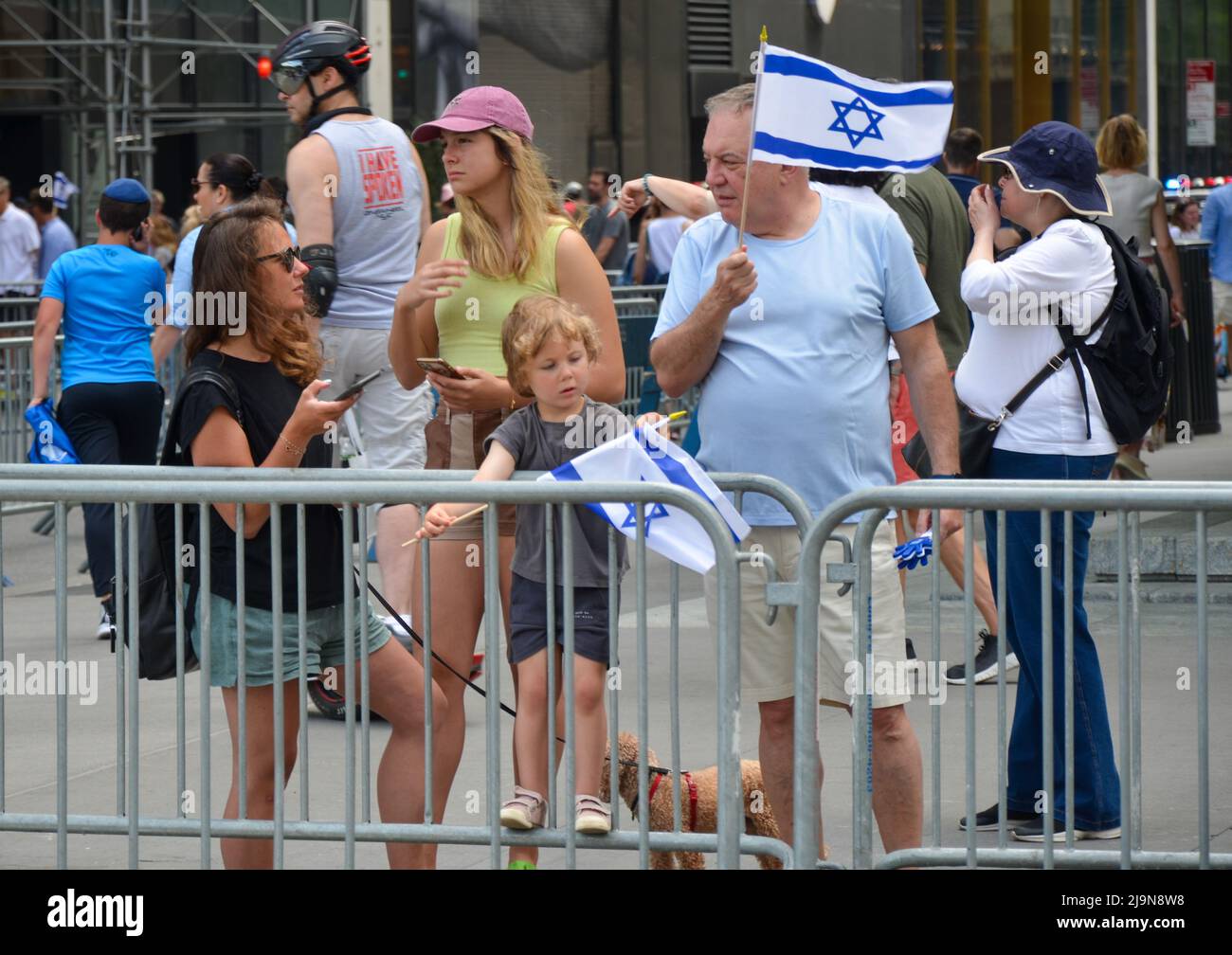 Spectators gathered to celebrate the annual Israel Day Parade along