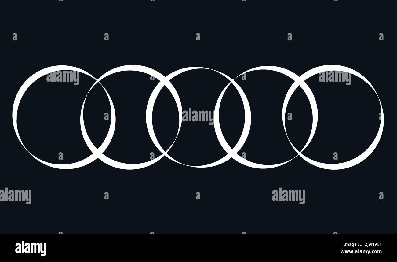 Intersecting, overlapping circles, rings. Stock vector illustration ...