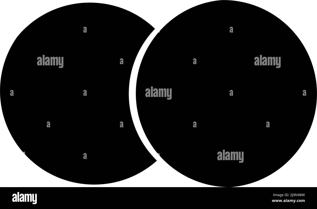 Intersecting, overlapping circles, rings. Stock vector illustration ...