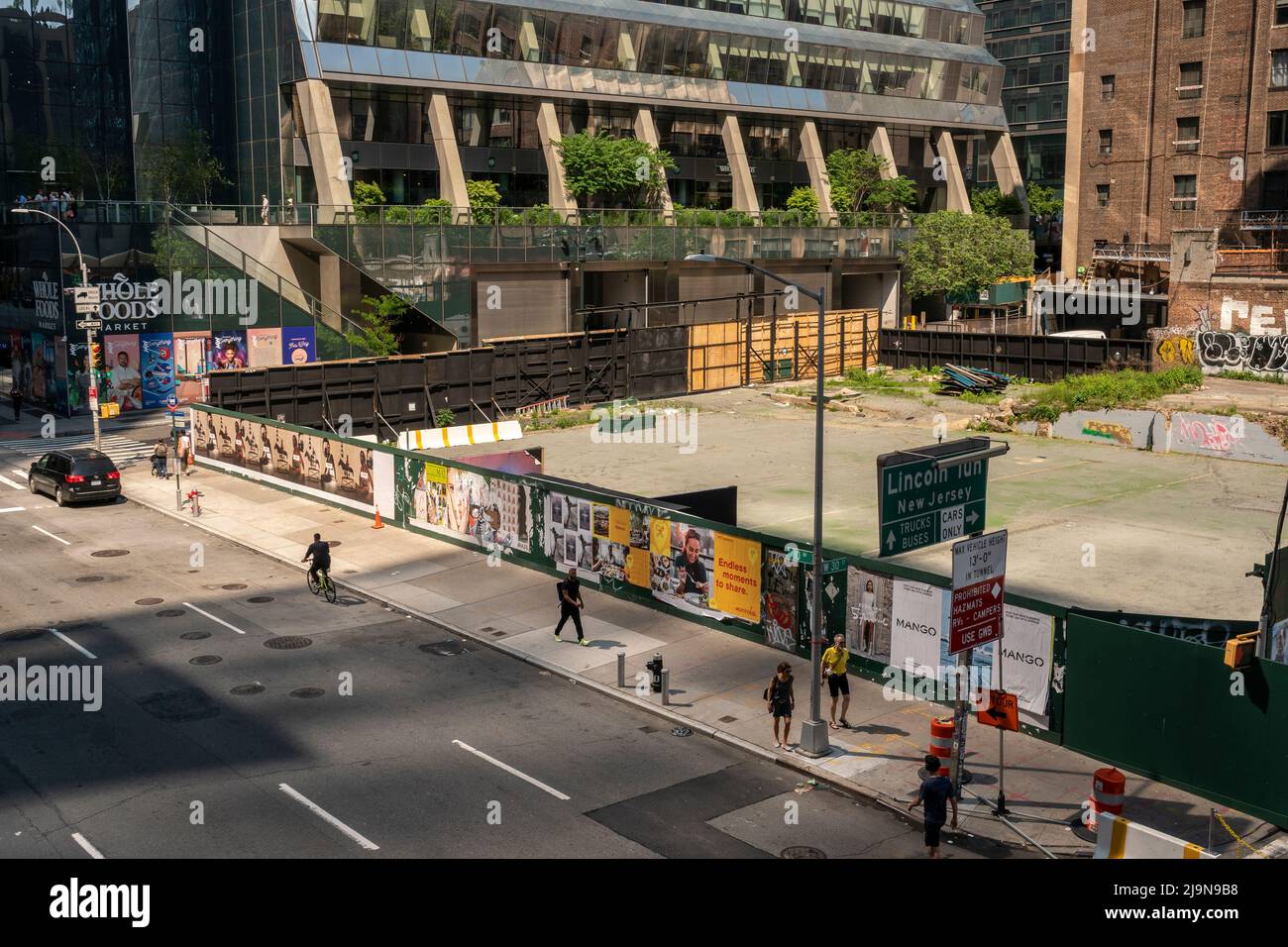 Future development in the Hudson Yards district in New York on Sunday