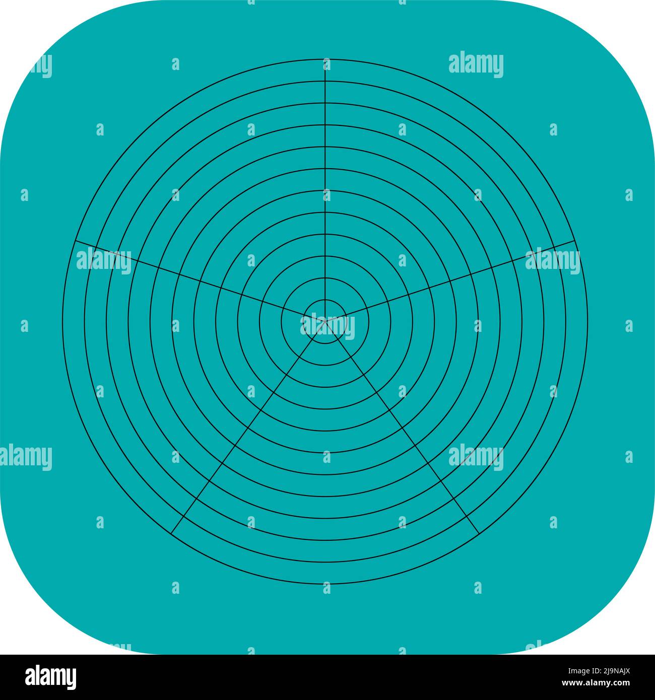 Polar Circular Grid Mesh Pie Chart Graph Element Stock Vector Illustration Clip Art 7255