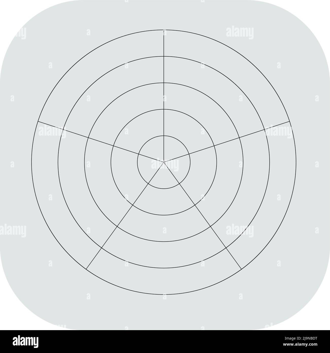 Polar, circular grid, mesh. Pie chart, graph element. Stock vector ...