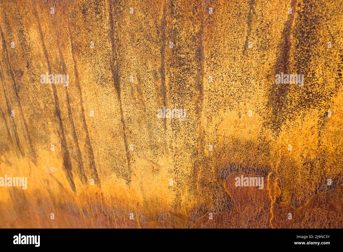 Russet colours of a rusty patterned texture on a metallic surface Stock Photo
