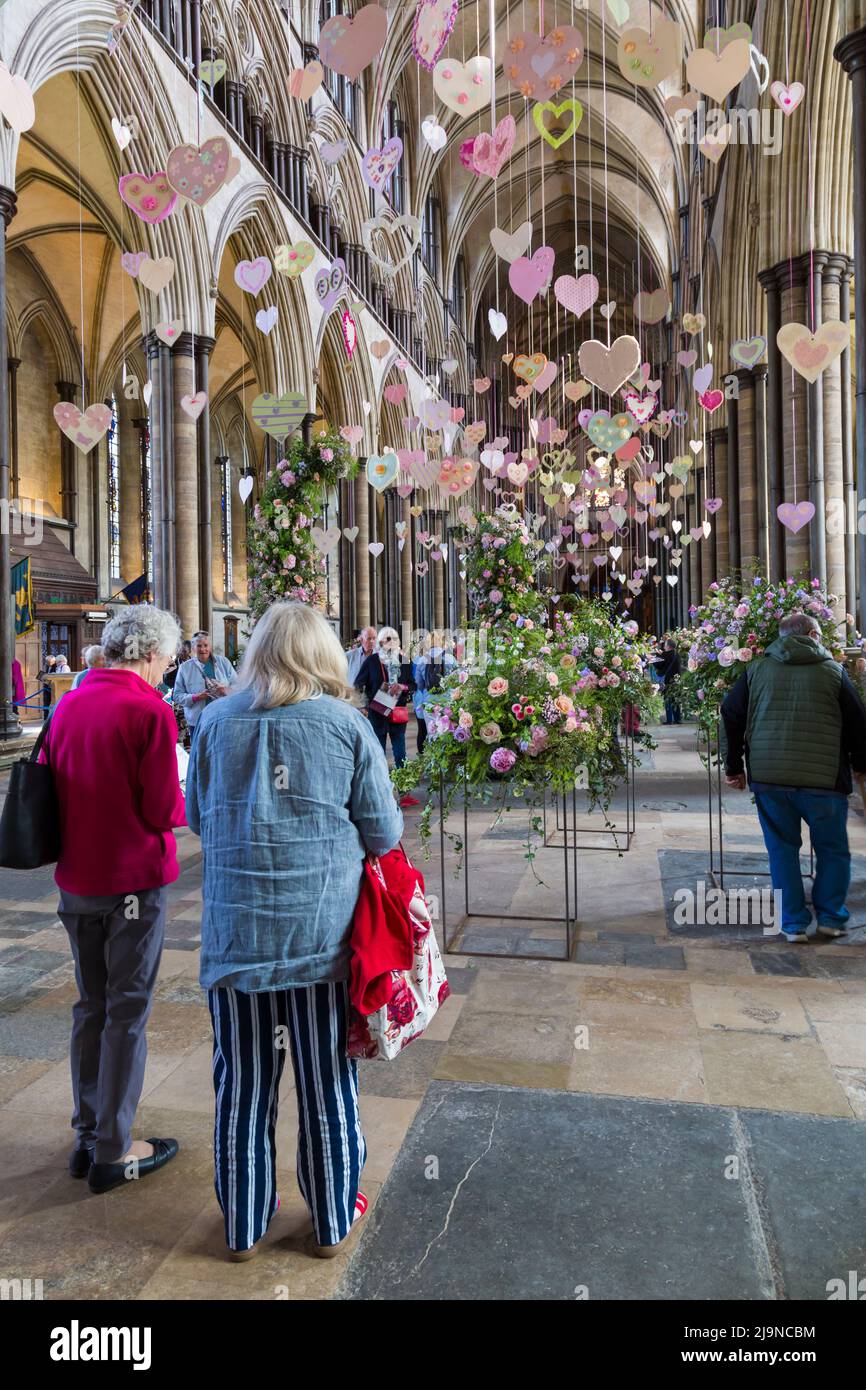 Salisbury Flower Festival, Salisbury Cathedral, Salisbury, Wiltshire UK