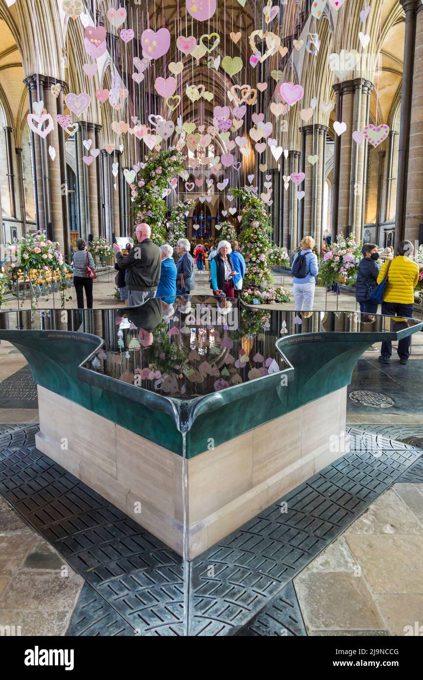 Salisbury Flower Festival, Salisbury Cathedral, Salisbury, Wiltshire UK