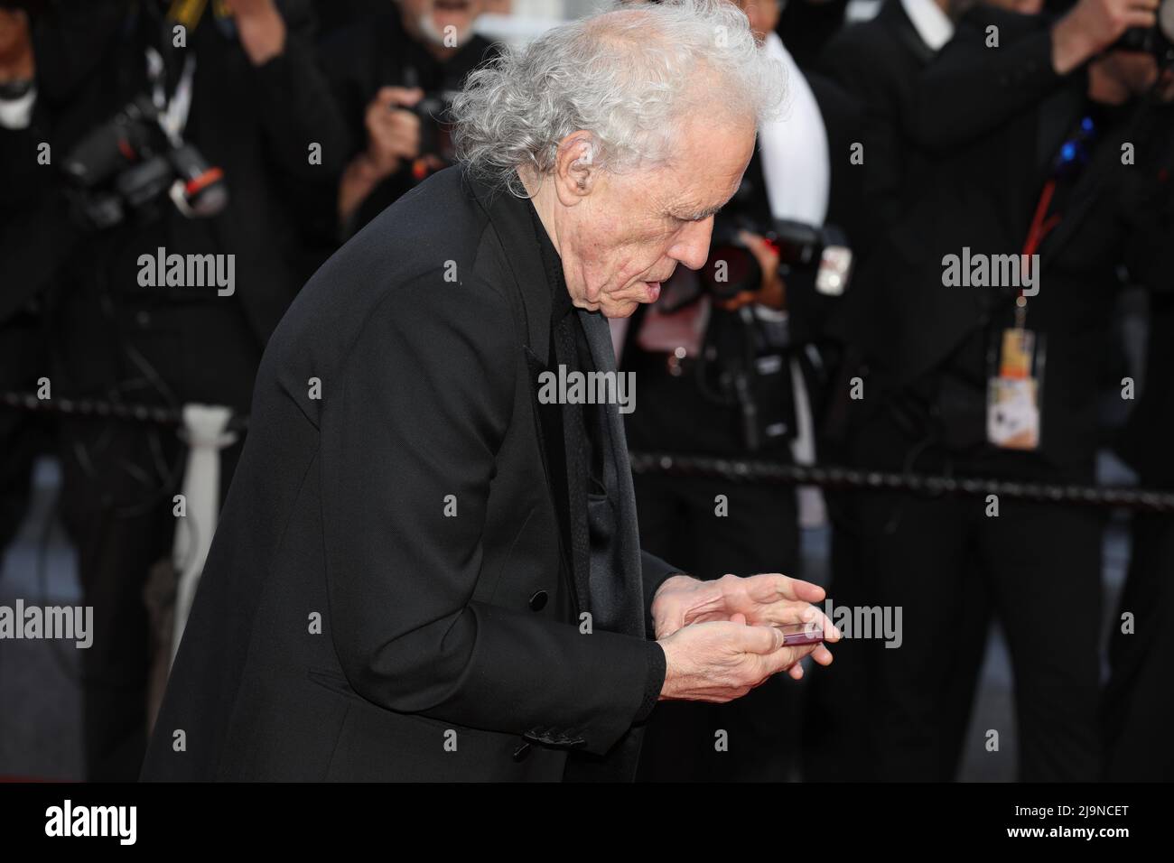 May 25, 2022, Cannes, Cote d'Azur, France: ABEL FERRARA attends the 75th Anniversary Ceremony during 75th annual Cannes Film Festival (Credit Image: © Mickael Chavet/ZUMA Press Wire) Stock Photo
