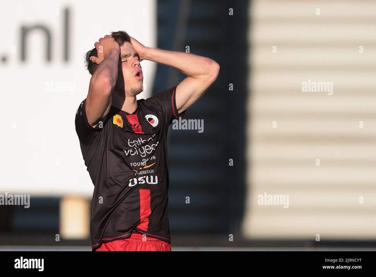 ROTTERDAM - Thijs Dallinga of Excelsior during the Dutch play-offs promotion/relegation final match between Excelsior and ADO Den Haag at Van Donge & De Roo stadium on May 24, 2022 in Rotterdam, Netherlands. ANP JEROEN PUTMANS Stock Photo