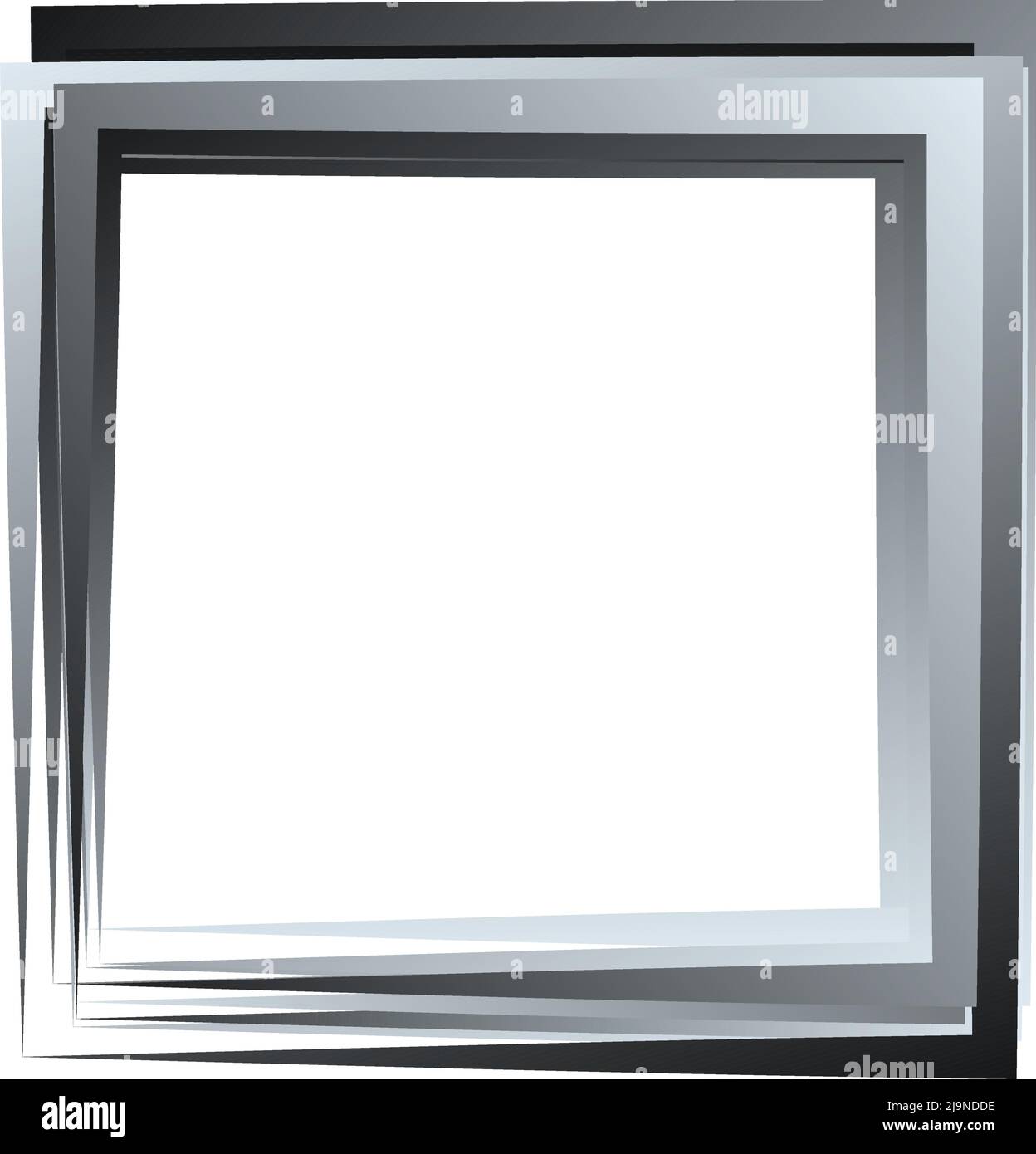 Random square contour frame, border element. Stock vector illustration, clip-art graphics Stock Vector