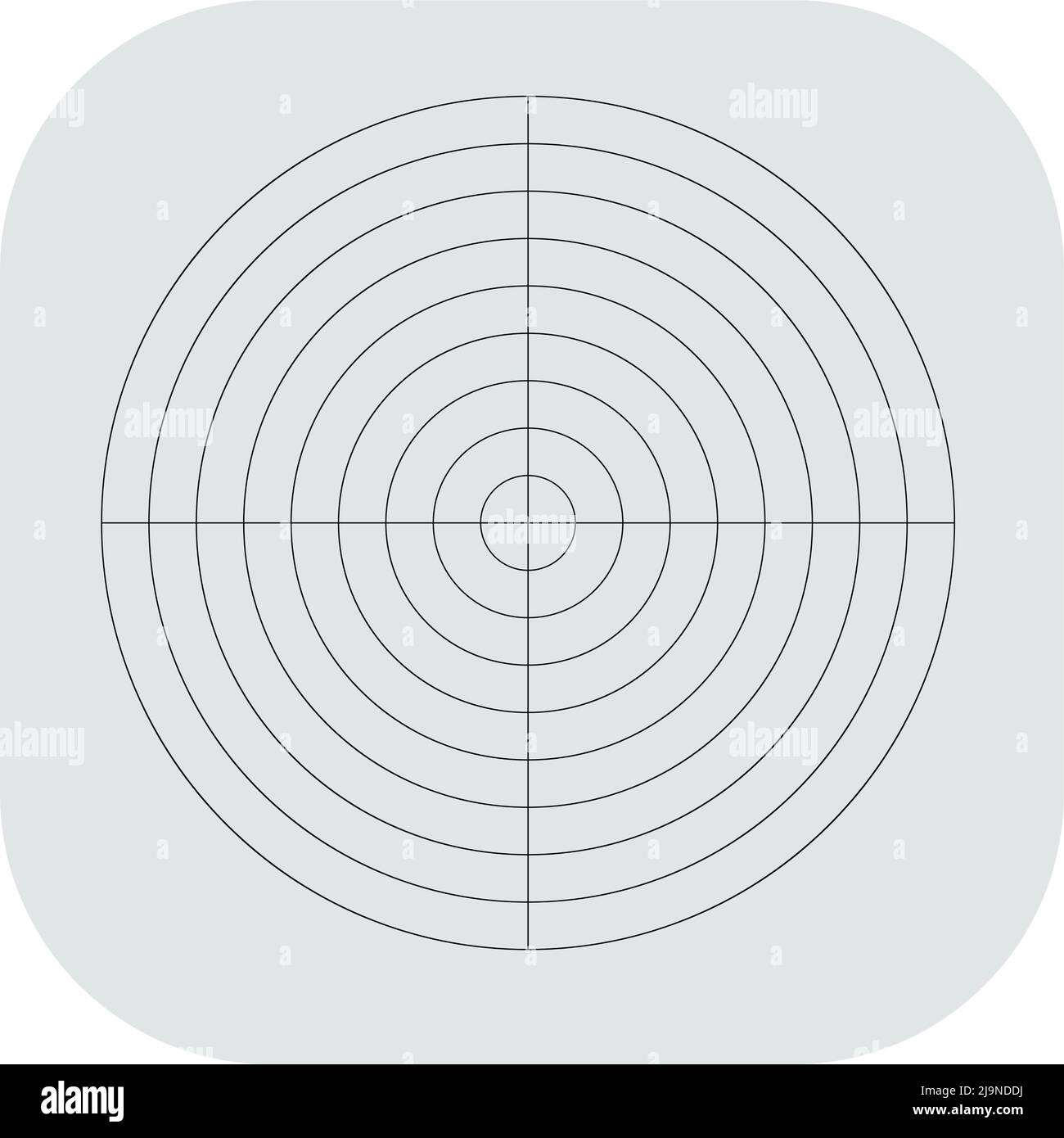 Polar, circular grid, mesh. Pie chart, graph element. Stock vector illustration, clip-art graphics Stock Vector