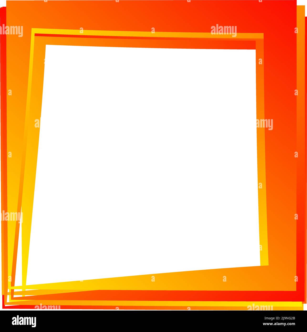Random square contour frame, border element. Stock vector illustration, clip-art graphics Stock Vector