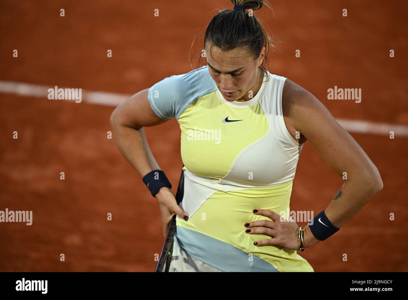 Tennis - French Open - Roland Garros, Paris, France - May 24, 2022 Belarus'  Aryna Sabalenka reacts during her first round match against France's Chloe  Paquet REUTERS/Dylan Martinez Stock Photo - Alamy
