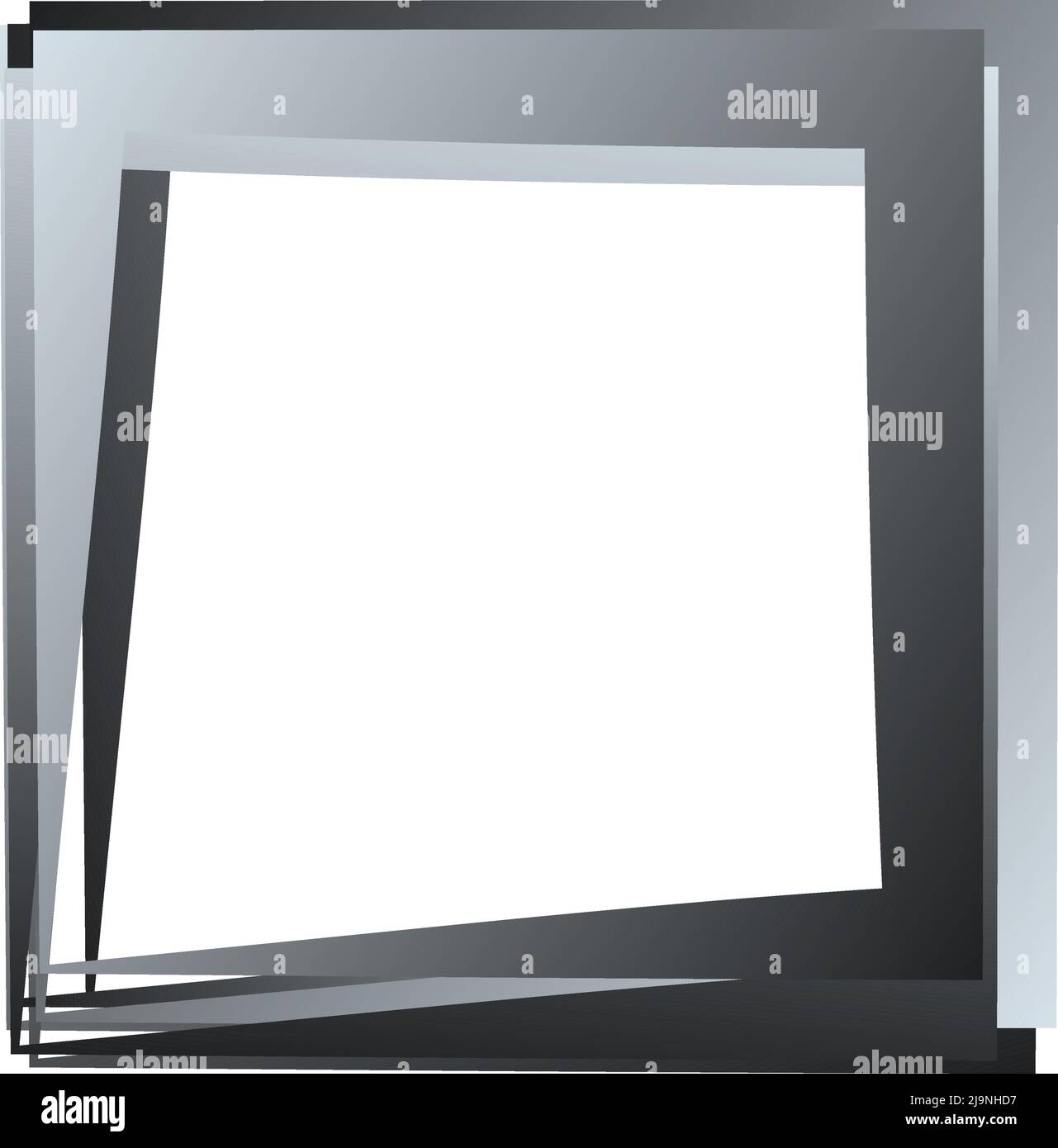 Random square contour frame, border element. Stock vector illustration, clip-art graphics Stock Vector