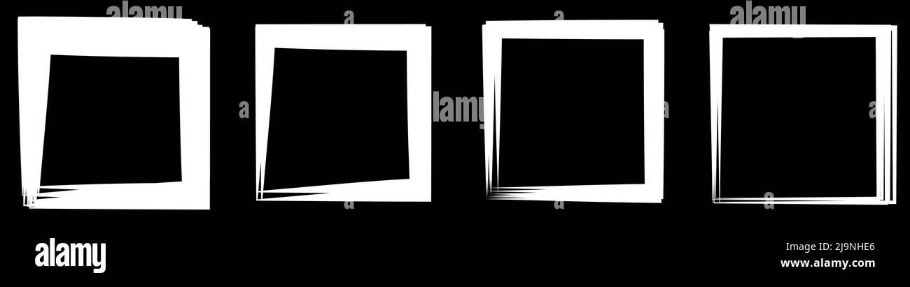 Random square contour frame, border element. Stock vector illustration ...