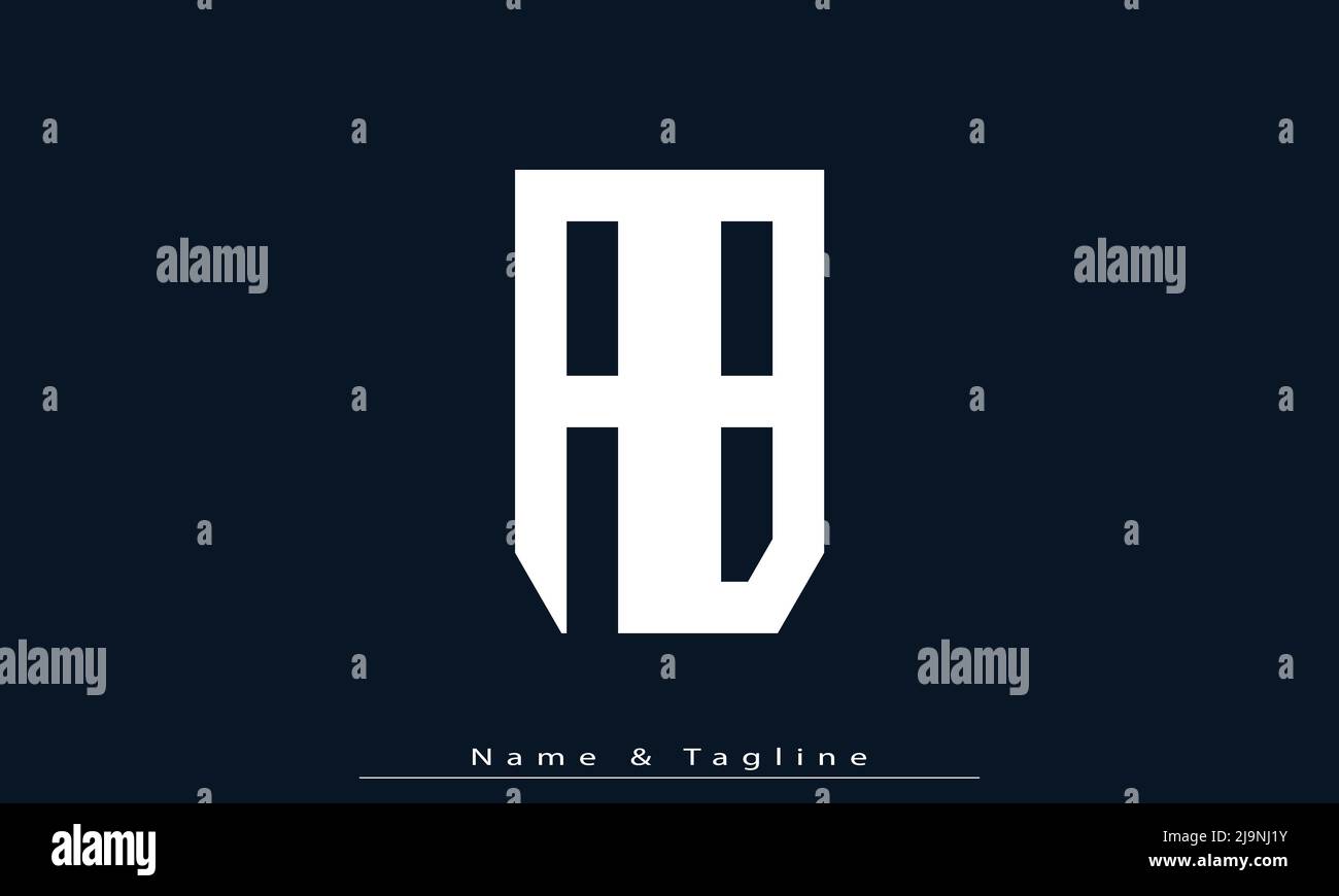 Alphabet letters Initials Monogram logo AB , BA Stock Vector