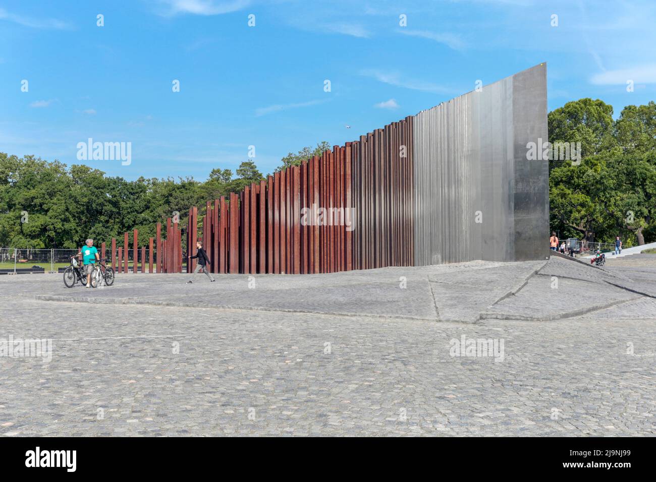 Budapest, Hungary - 05 24 2022: Monument of the 1956 Hungarian Revolution at the Liget city park Stock Photo