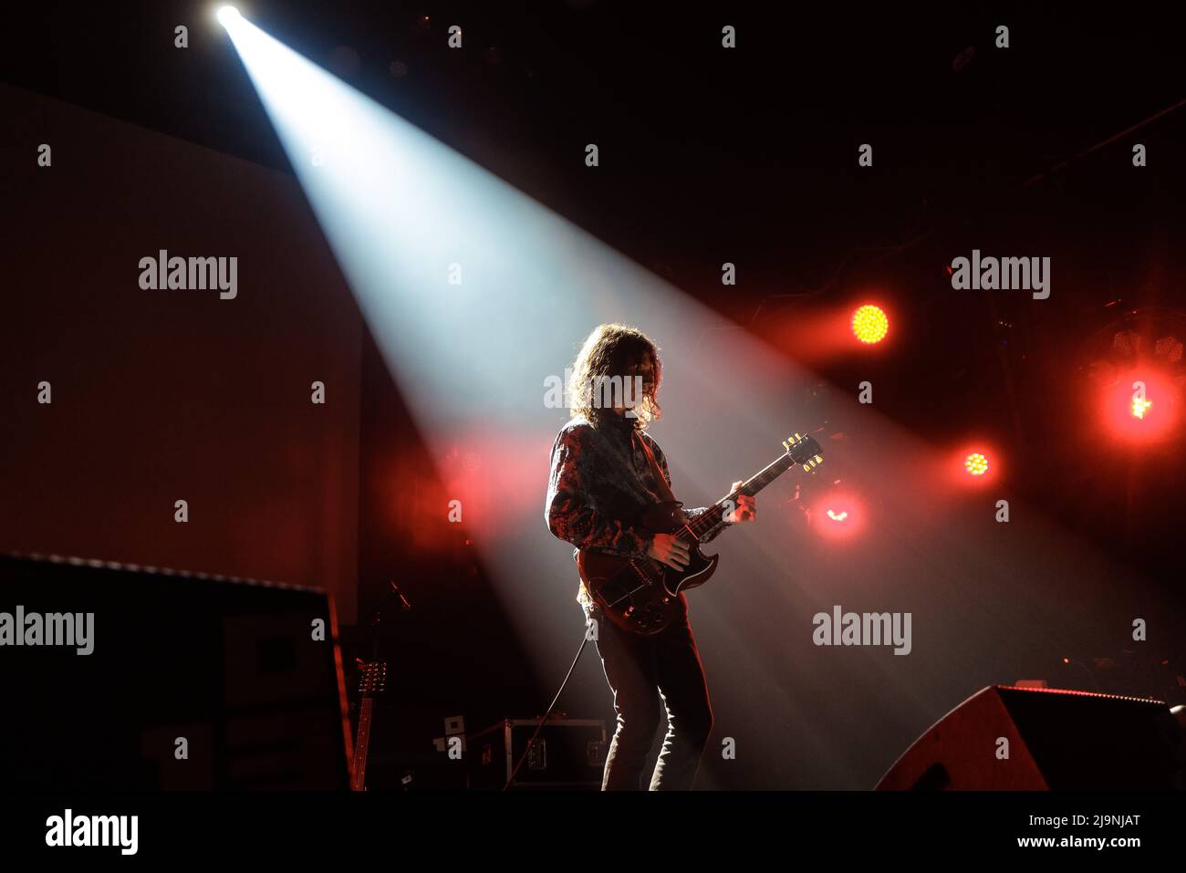 Tilburg, Netherlands. 21st, April 2022. The Italian doom metal band Messa performs a live concert during the Dutch music festival Roadburn Festival 2022 in Tilburg. Here guitarist Alberto Piccolo is seen live on stage. (Photo credit: Gonzales Photo - Peter Troest). Stock Photo
