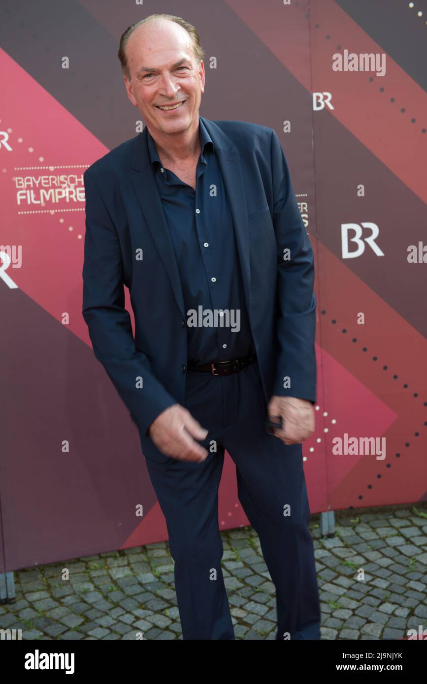 Munich, Germany, 20th May 2022, actor Herbert Knaup is seen on the red carpet at the Bavarian Film Awards ceremony Stock Photo