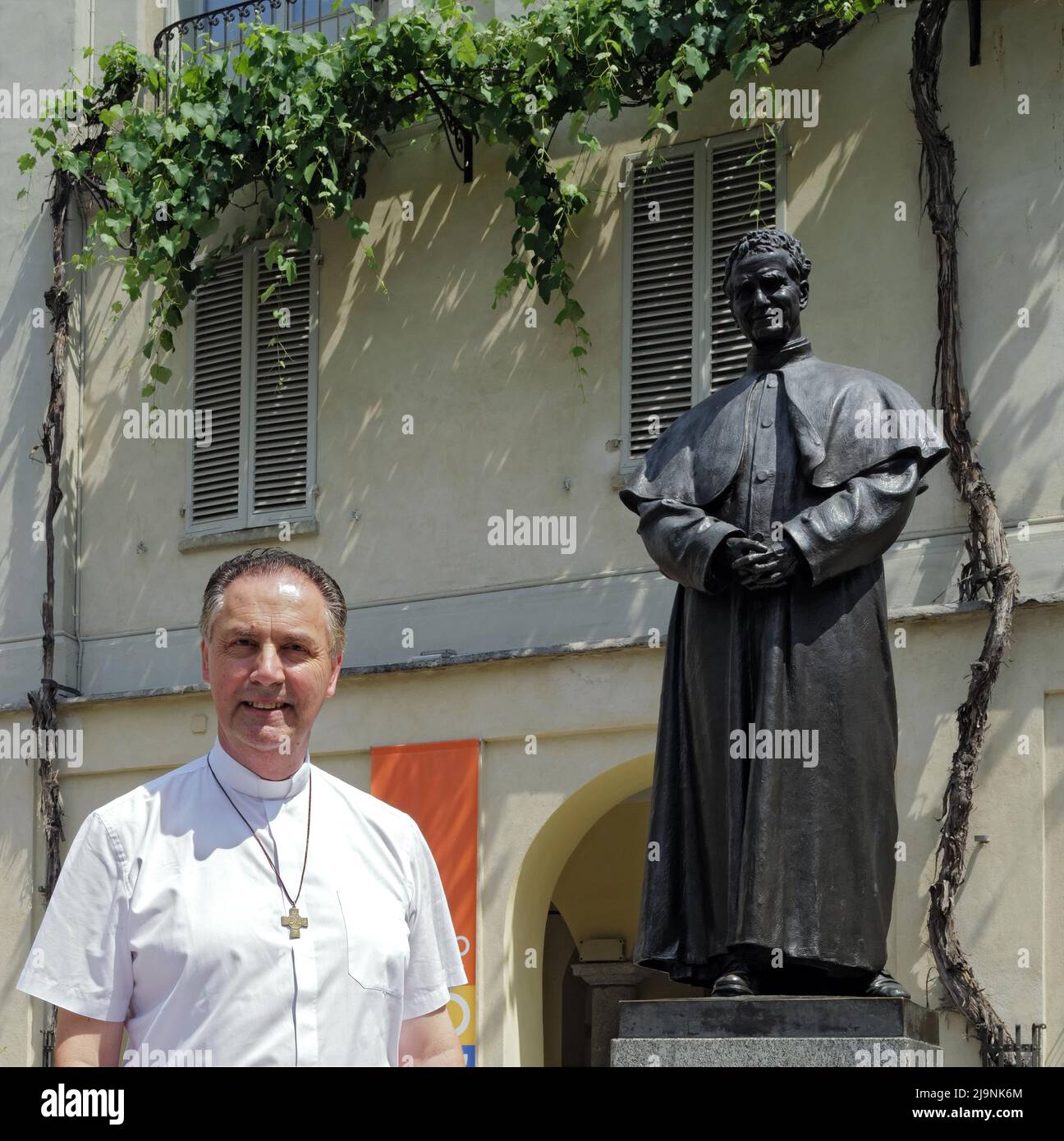TURIN, ITALY - MAY 24, 2022:  Fr Fernández Artime Ángel, the Rector Major of the Salesian Congregation and the 10th Successor of Don Bosco Stock Photo